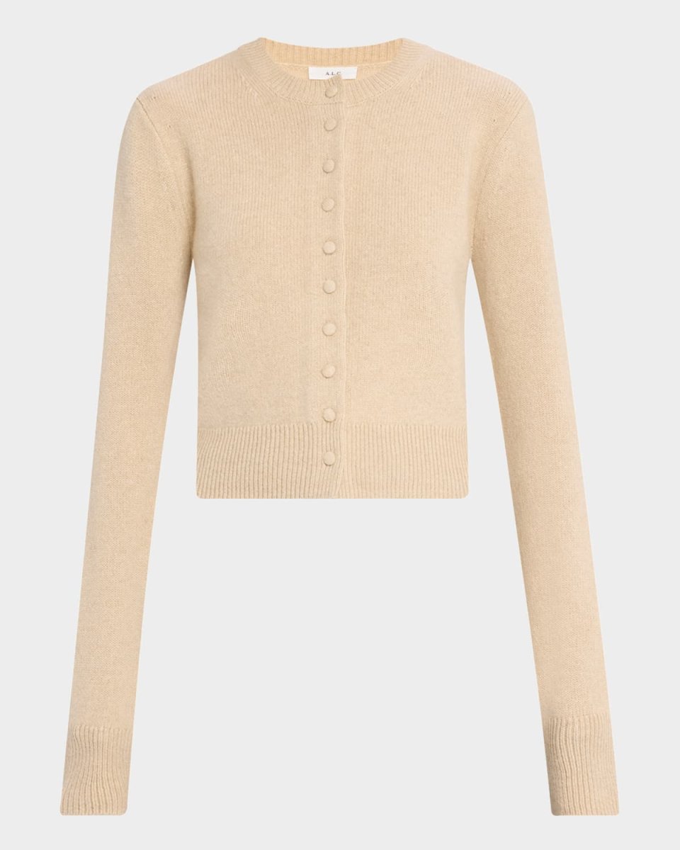 Skyler Cashmere Crewneck Cardigan